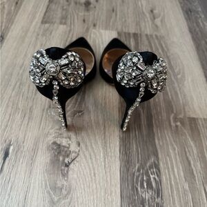Badgley Mischka Jewel Bow Parker Heels (With Box & extra jewels)